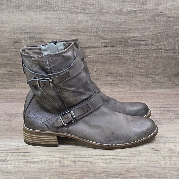 Paul Green Ally Women's Size EU 39 US 8-8.5 Brown Leather Zip Ankle Boots - Picture 1 of 9